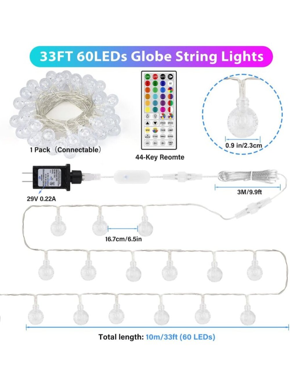 New Color Changing String Lights Plug in - Picture 3 of 6